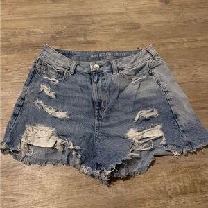 American Eagle Outfitters Distressed Denim Shorts - Blue